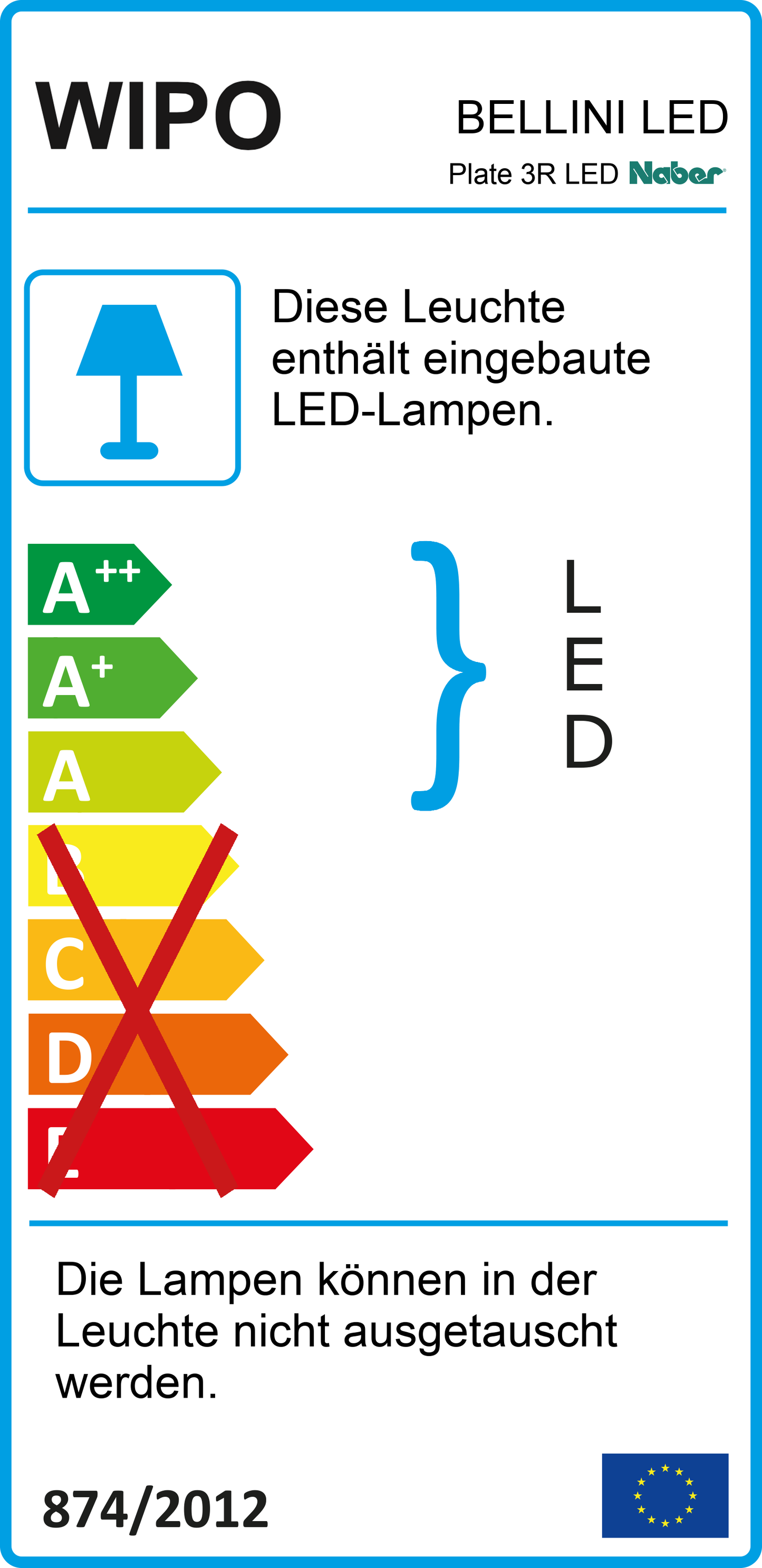 Plate 3R LED, edelstahlfarbig